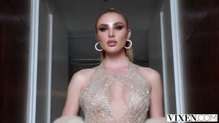 VIXEN Gorgeous babe in hot lesbian threesome