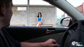 Çirkli dostum seçir одинокую красотку azn avtobus stansiyası göstərən, onun kimi sərin ictimai трах təbiət